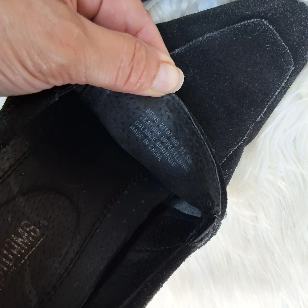 Stacy Adams‎ Black suede stylized loafers 11.5